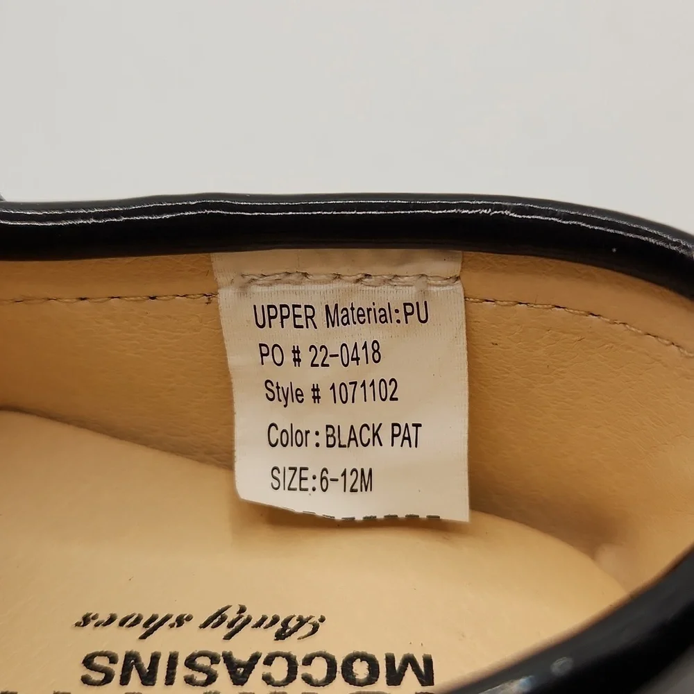 Trumpfit Moccasins Black Patent Size 6-12 months